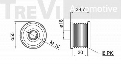 TREVI AUTOMOTIVE ap1095 -  Механизм свободного хода генератора